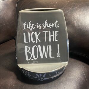 Life is short, lick the bowl. Utensi, recipe holder